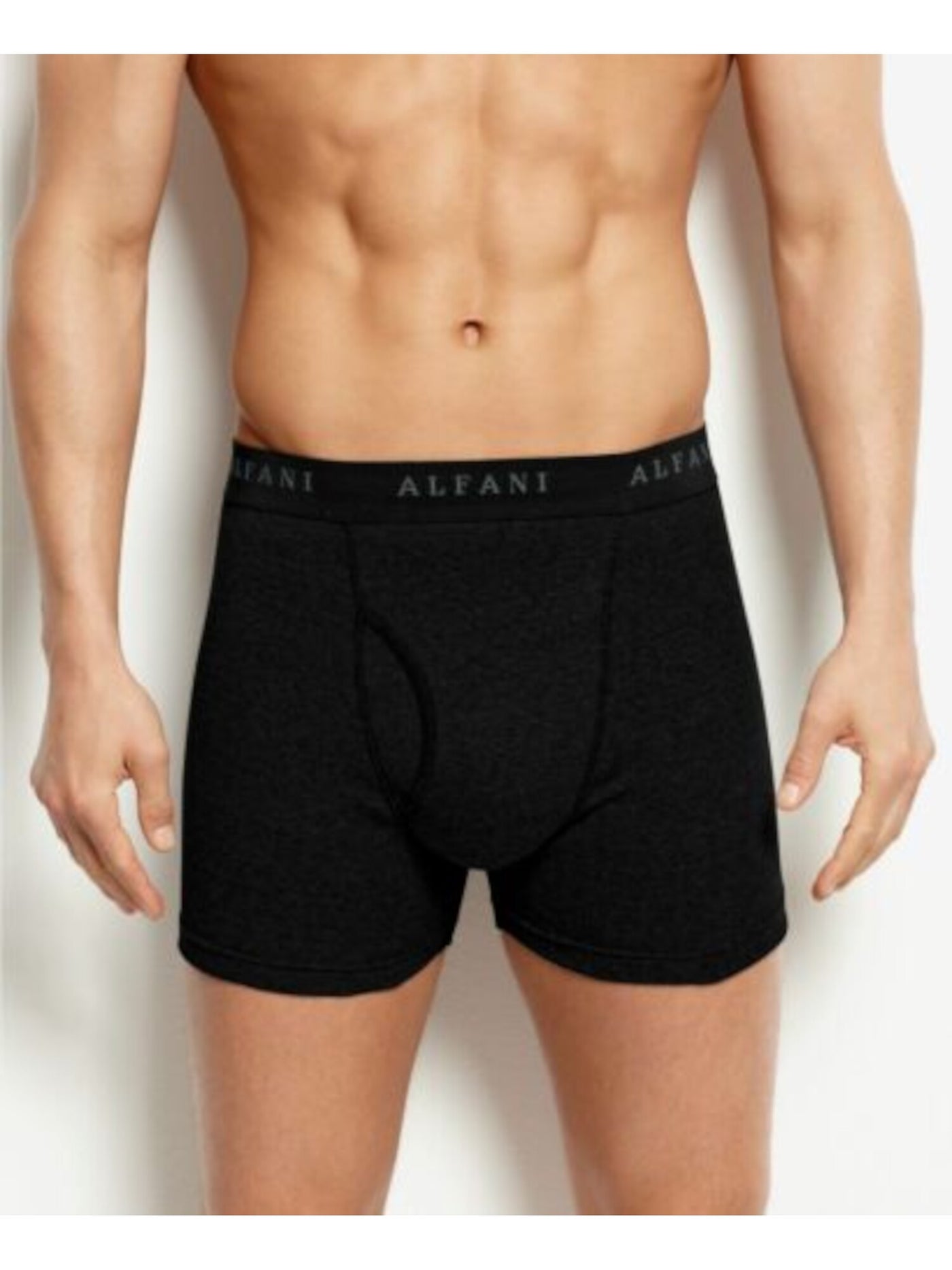 ALFANI Intimates Black Boxer Brief Underwear S