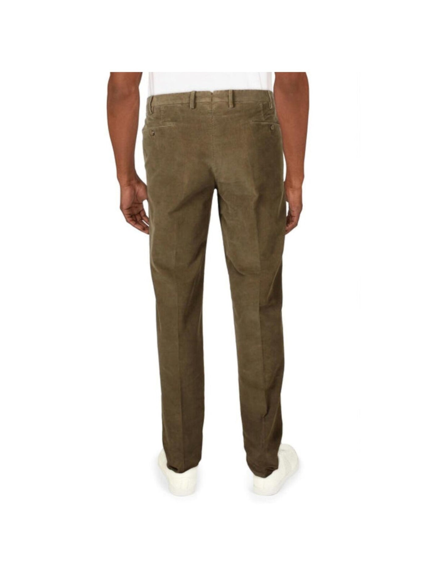 TORIN OPIFICIO Mens Green Flat Front, Stretch, Regular Fit Pants 56