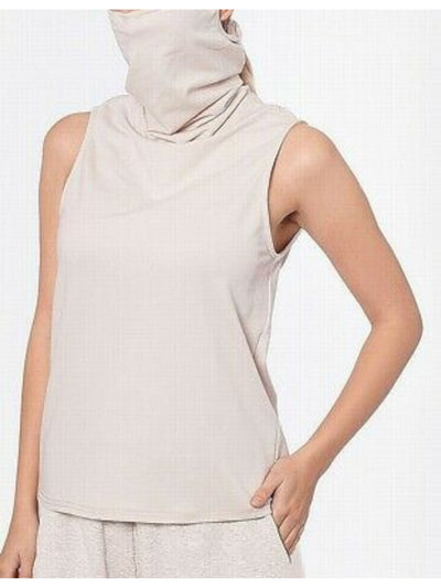 BAM BY BETSY & ADAM Womens Beige Cotton Blend Sleeveless Scoop Neck Wear To Work Tank Top M