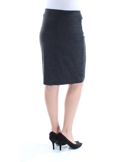RACHEL ROY Womens Gray Ruched Heather Above The Knee Body Con Skirt XS