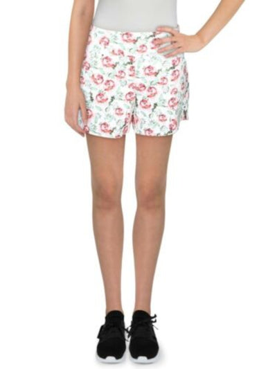 INC Womens White Floral Cropped Shorts 8