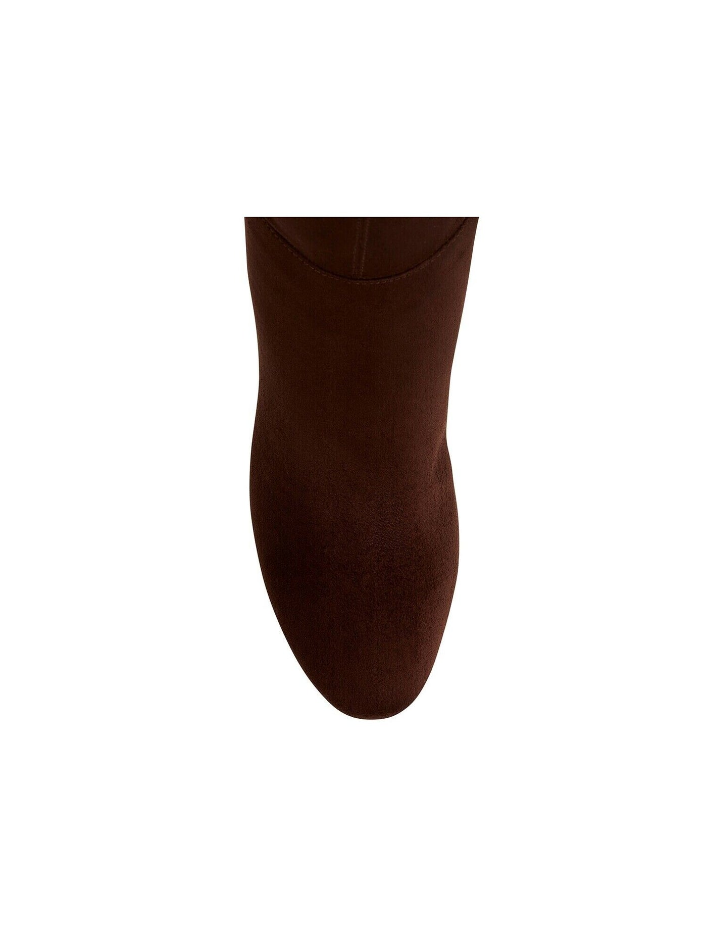 CHARTER CLUB Womens Brown Flower Grommets Tie Detail Jaccque Almond Toe Block Heel Zip-Up Dress Boots Shoes 9.5