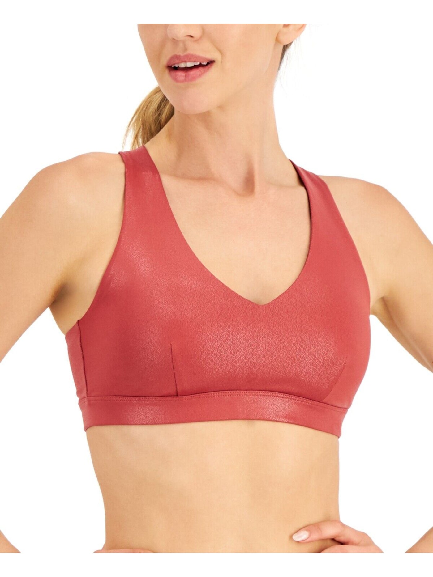 IDEOLOGY Intimates Red Crisscross Back Darted Sports Bra S