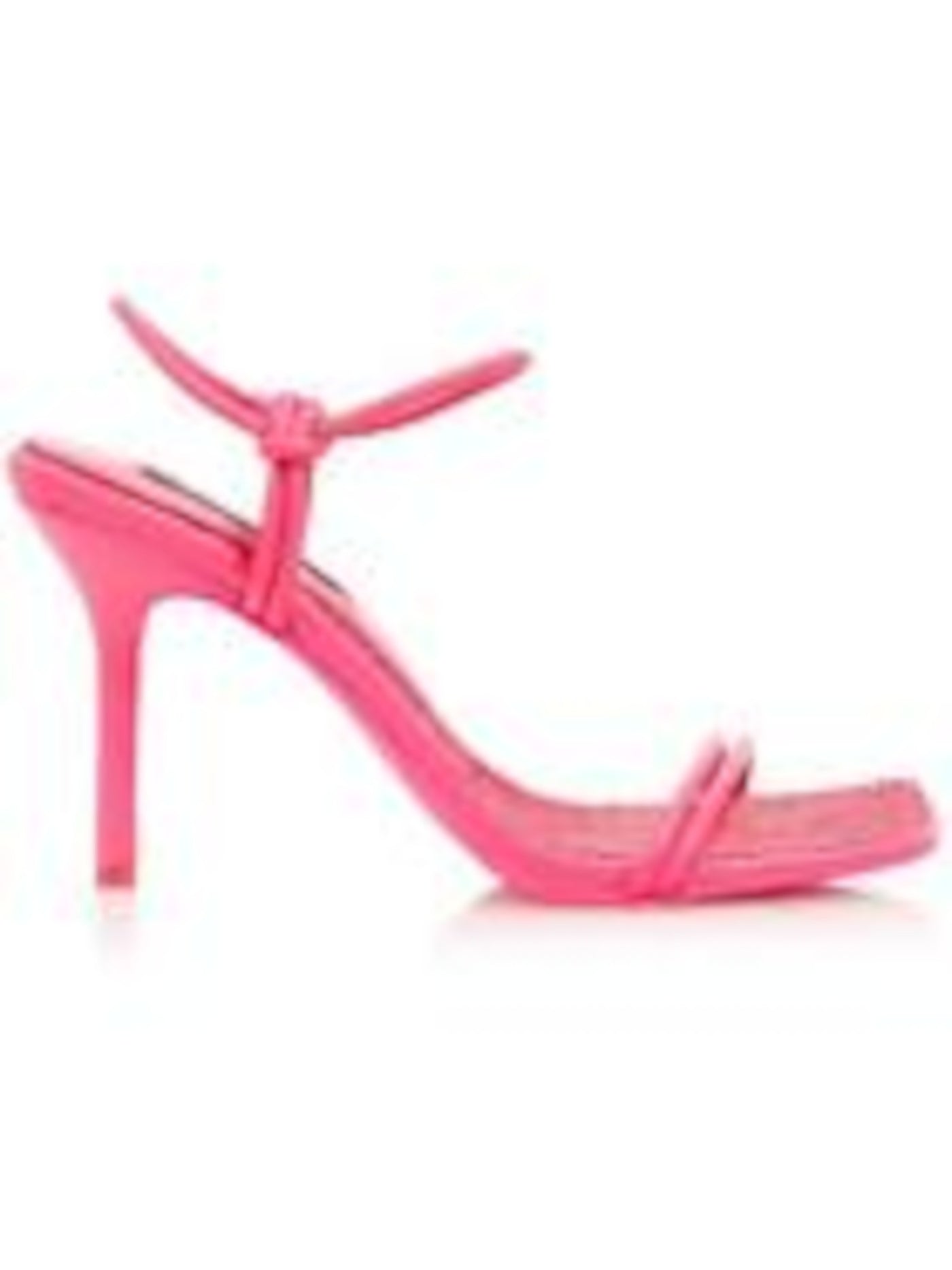 AQUA Womens Pink Padded Strappy Alaya Square Toe Stiletto Slip On Heeled