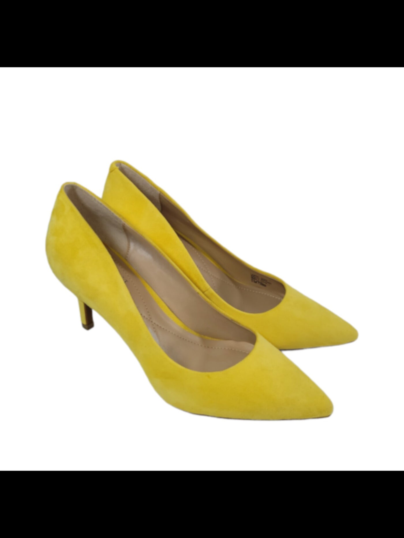 ALFANI Womens Yellow Comfort Padded Jeules Pointed Toe Stiletto Slip On Leather Pumps Shoes 6 M