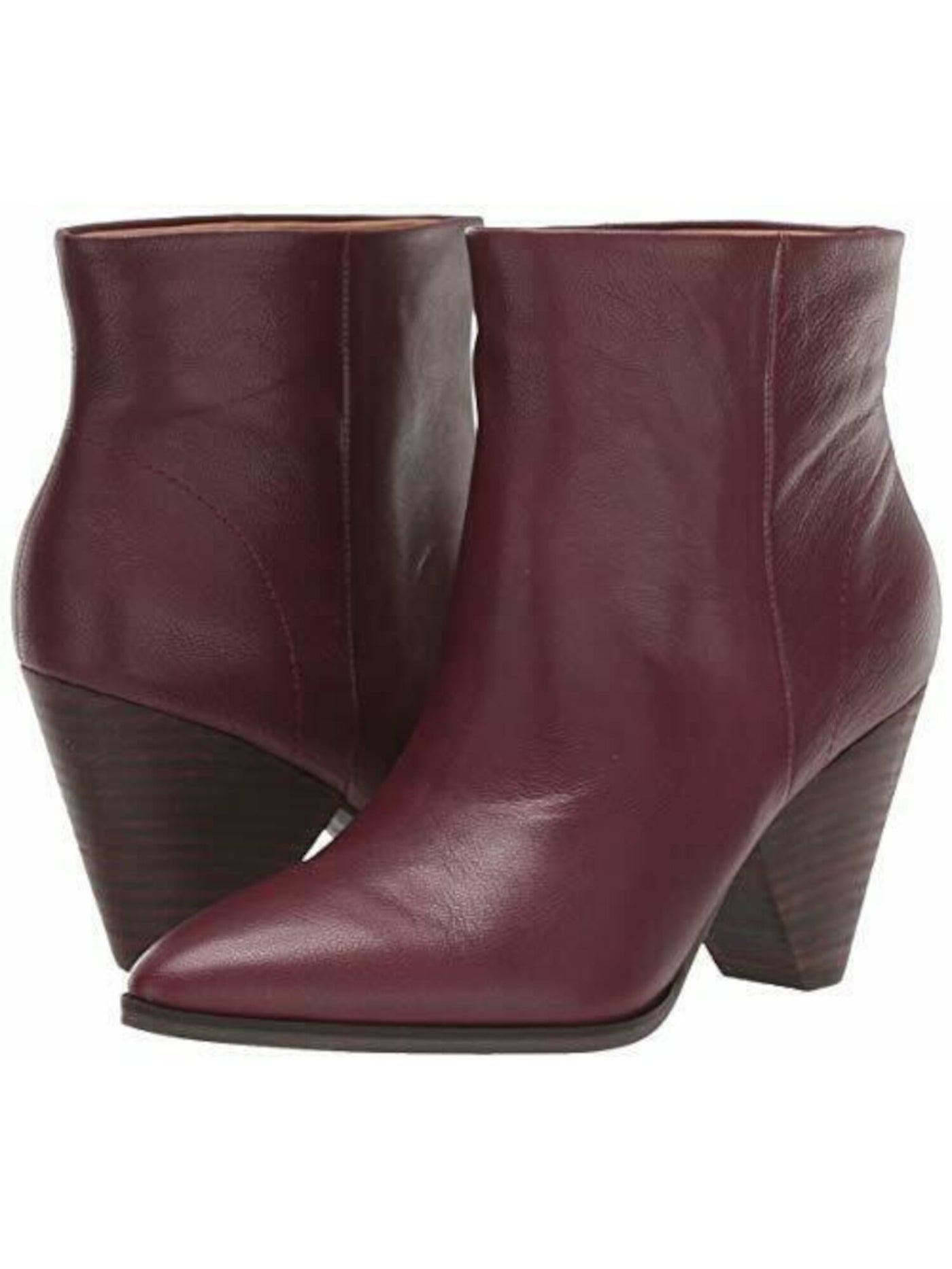 LUCKY BRAND Womens Maroon Pointed Toe Cone Heel Booties 5