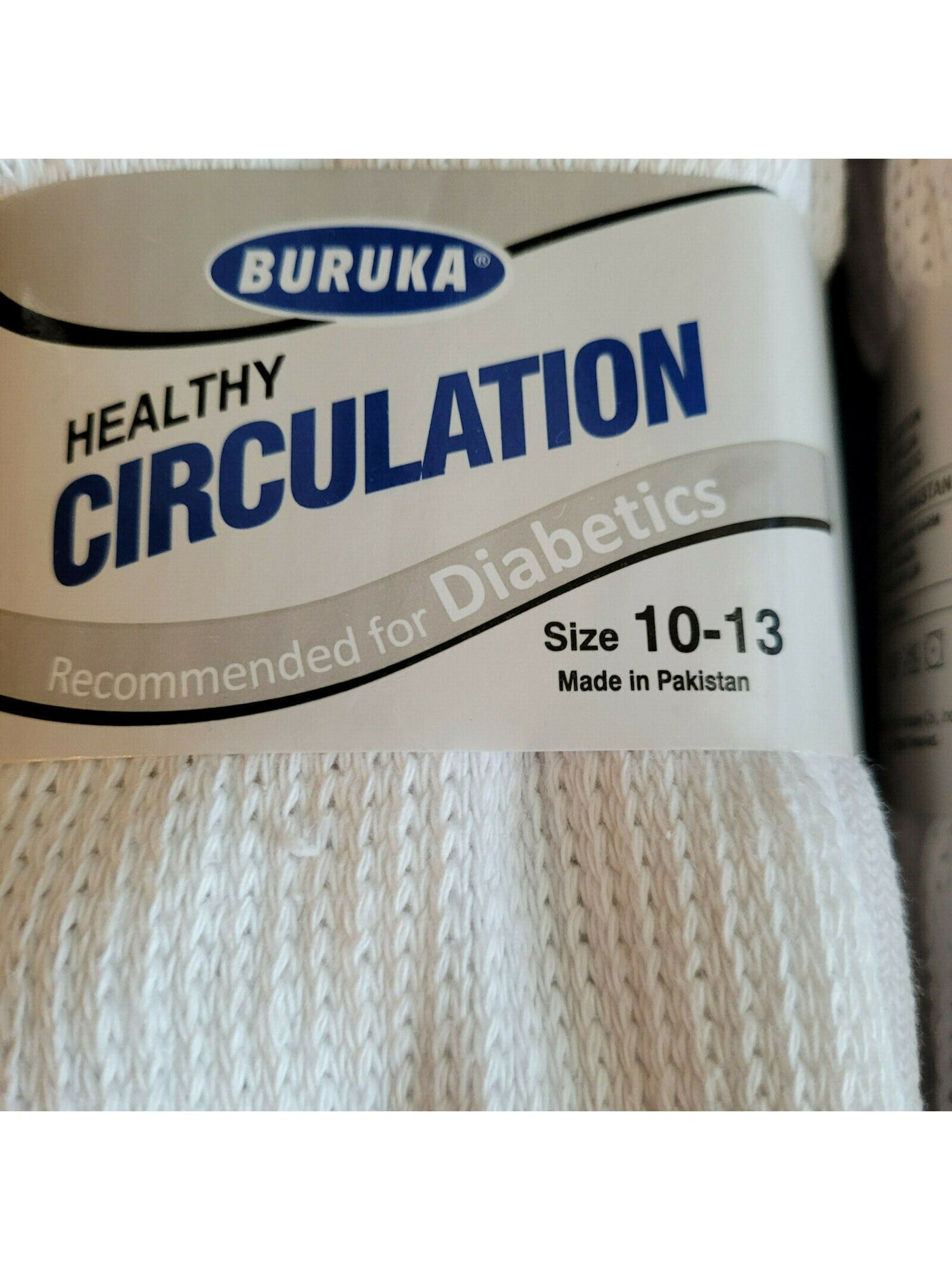 BURUKA 3 Pack White Recommended For Diabetes Dress Crew Socks 10-13