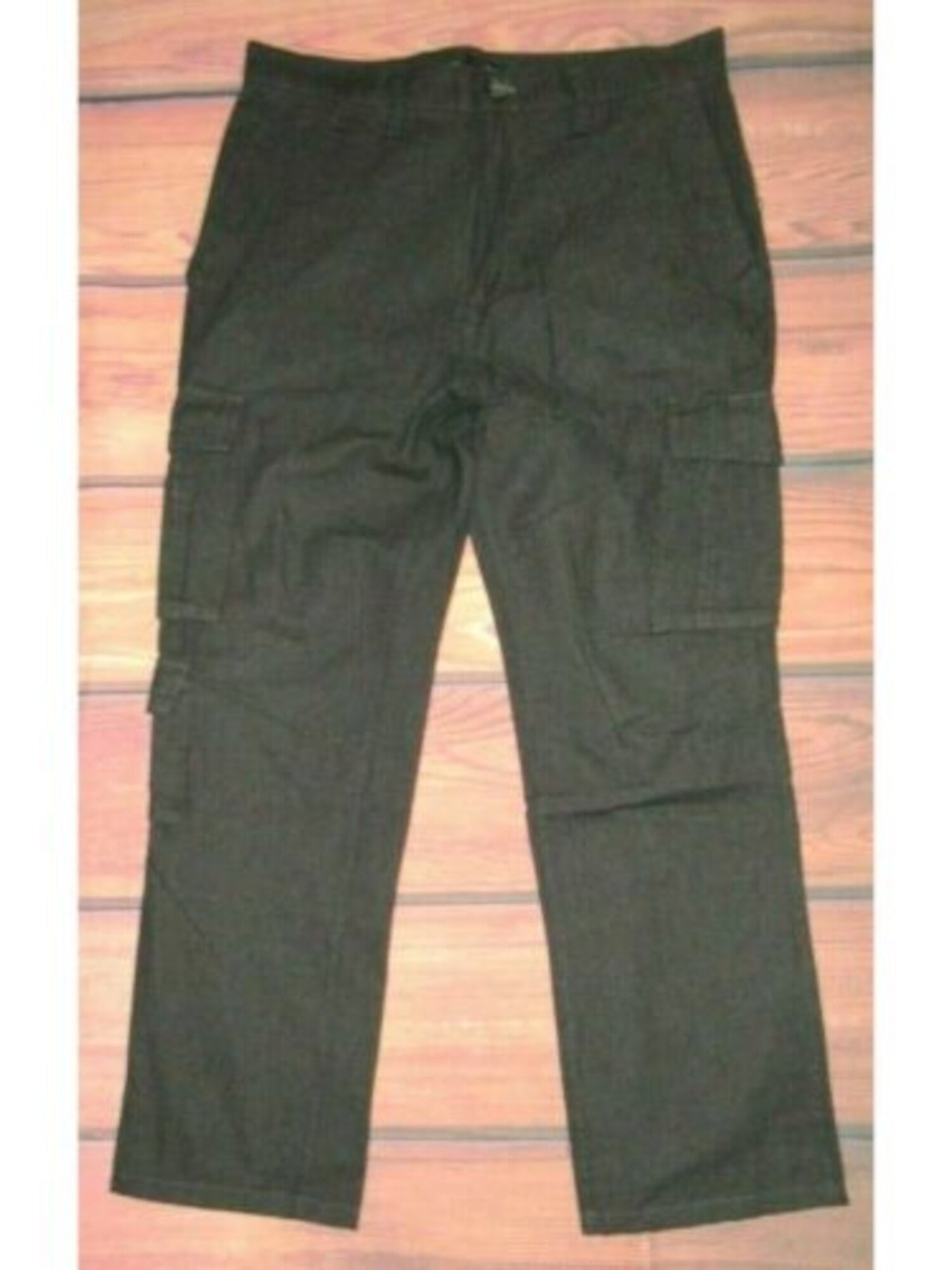 INC Mens Green Flat Front Straight Leg Stretch Slim Fit Stretch Pants 40 Waist