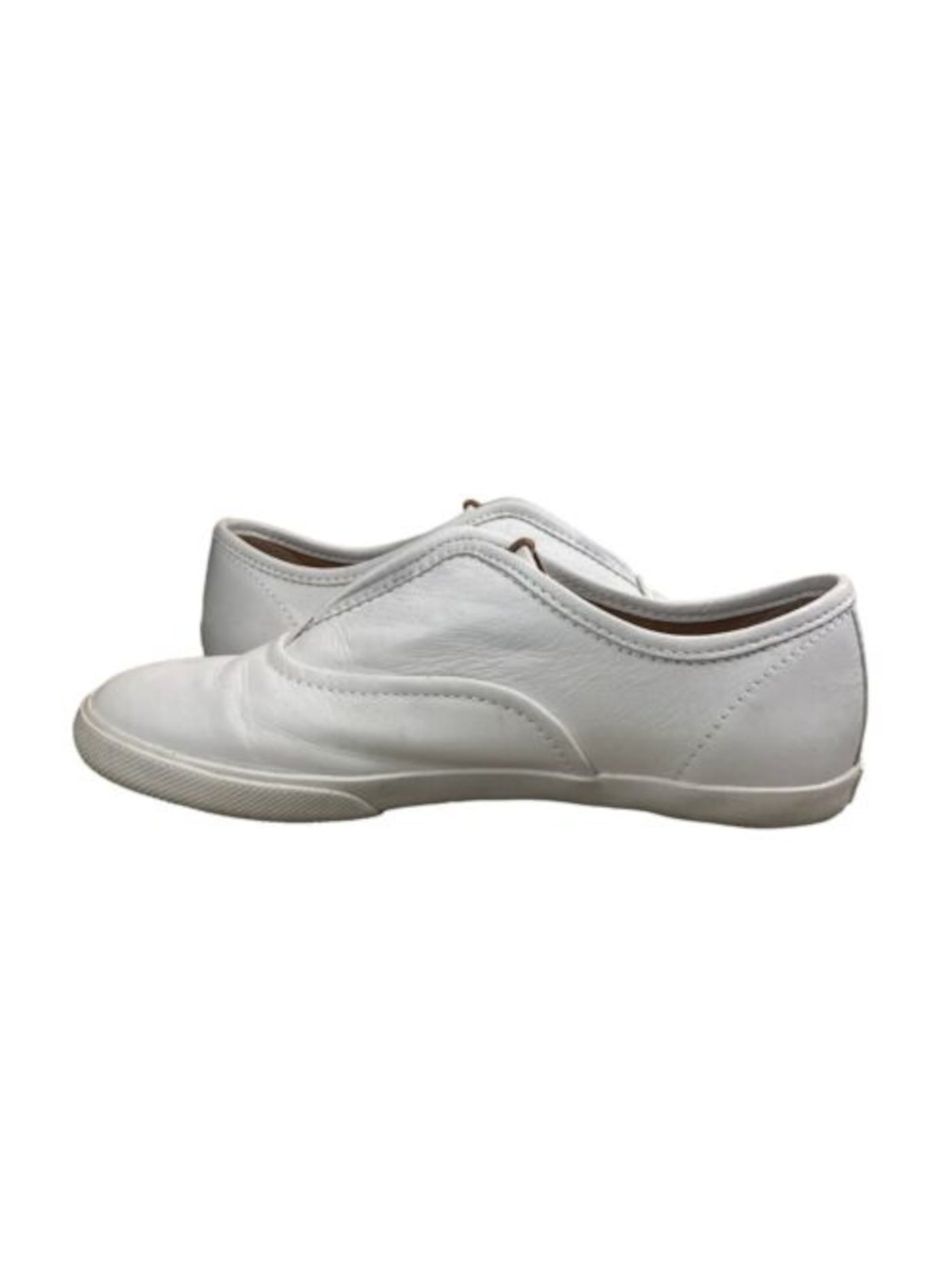 FRYE Womens White Embossed Logo Removable Insole Maya Round Toe Slip On Sneakers Shoes 11 M