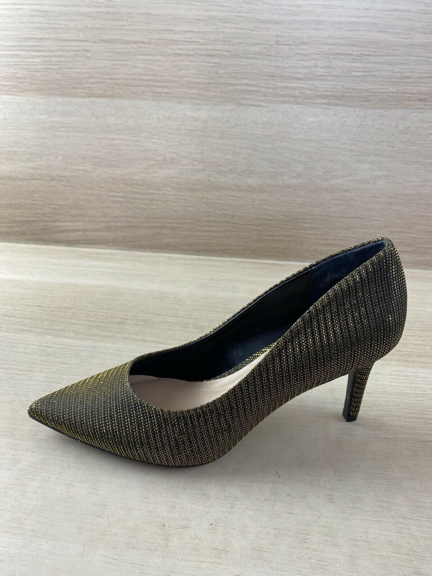 ALFANI Womens Silver Cushioned Metallic Pointed Toe Stiletto Slip On Dress Pumps Shoes 6.5