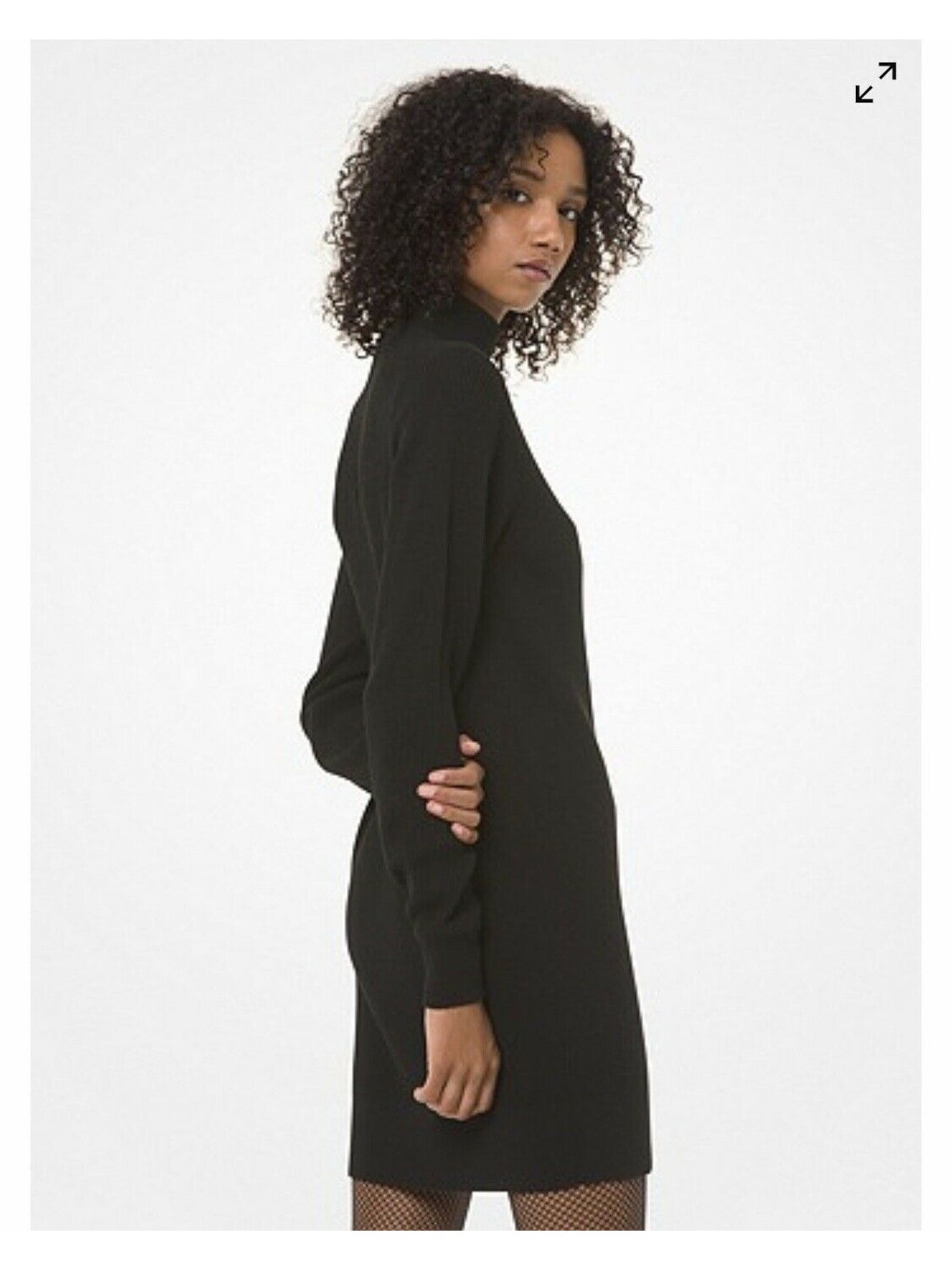 MICHAEL KORS Womens Black Long Sleeve Mini Body Con Dress XS