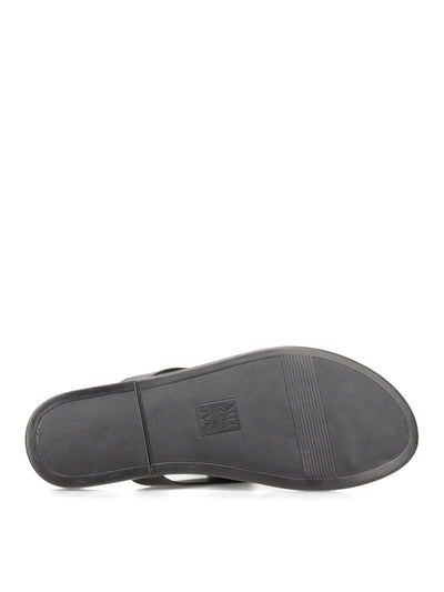 NANETTE LEPORE Womens Black Padded Non-Slip Jemm Round Toe Slip On Thong Sandals Shoes M