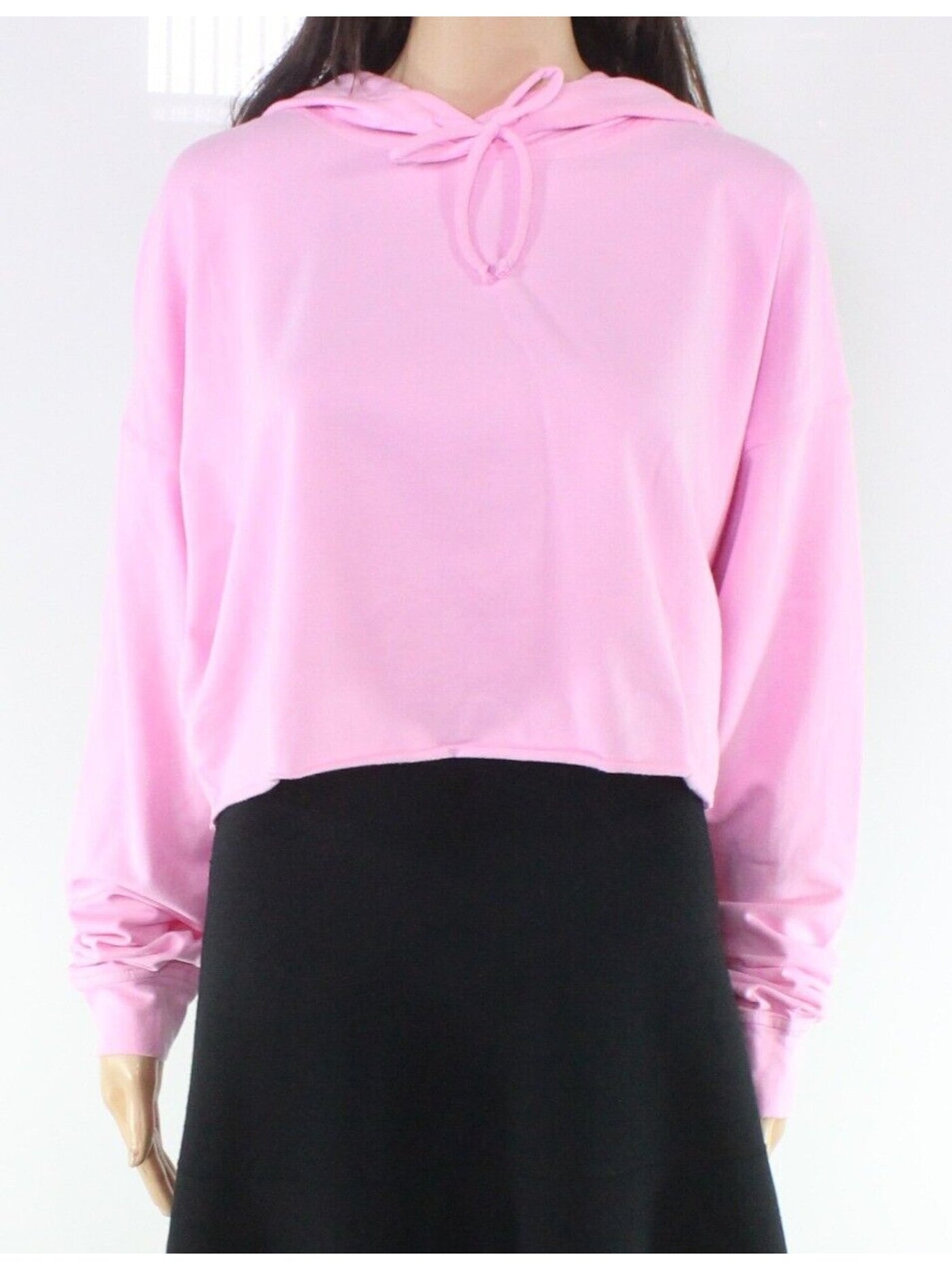 BAM BY BETSY & ADAM Womens Pink Stretch Long Sleeve Hoodie Top L