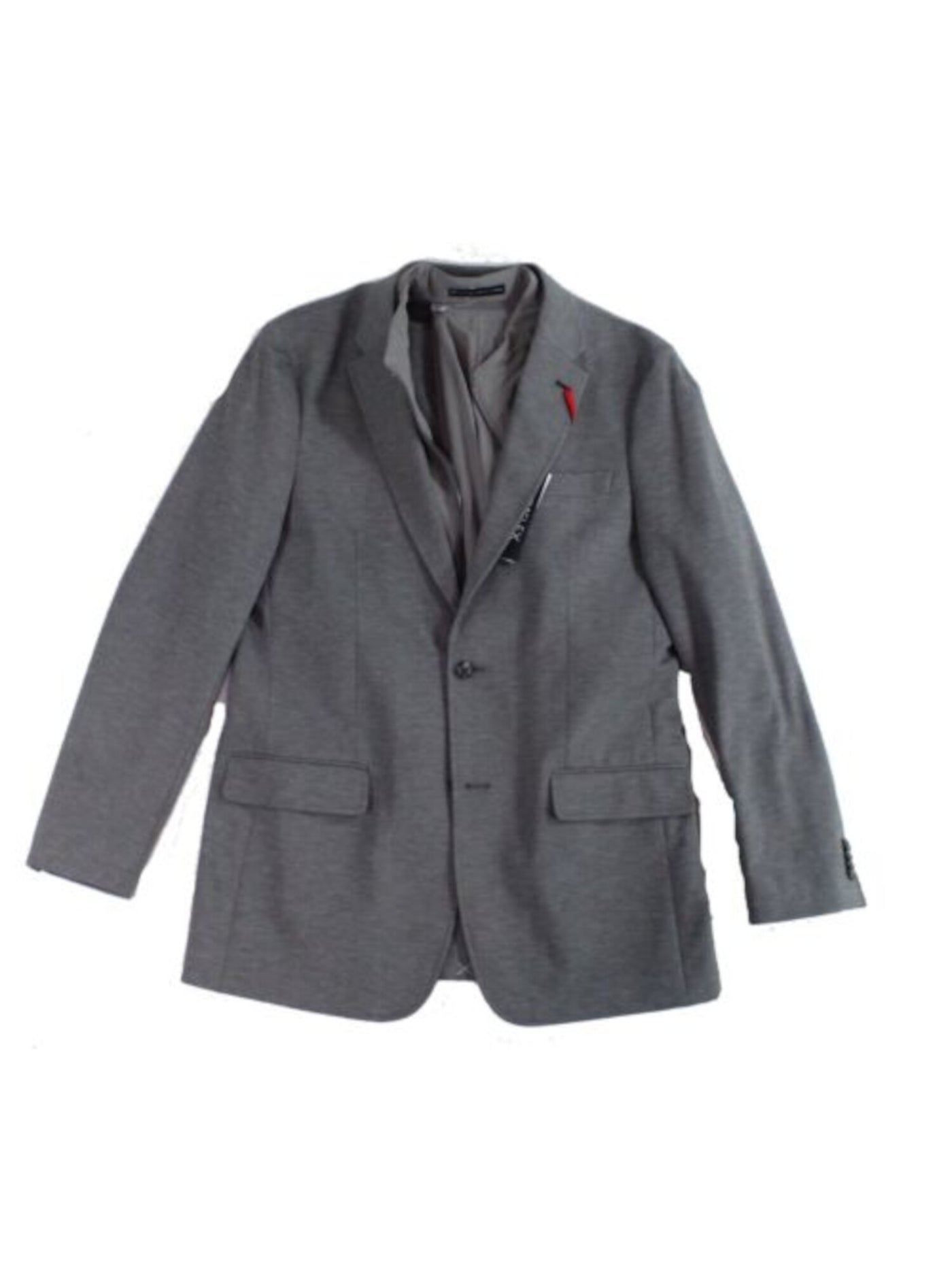 TOMMY HILFIGER Mens Gabe Gray Single Breasted, Heather Blazer Sport Coat 46L