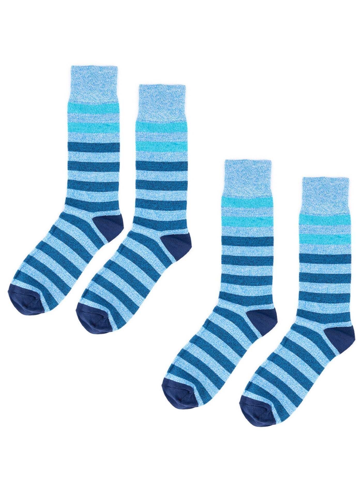 PERRY ELLIS Light Blue Striped Dress Crew Socks 7-12