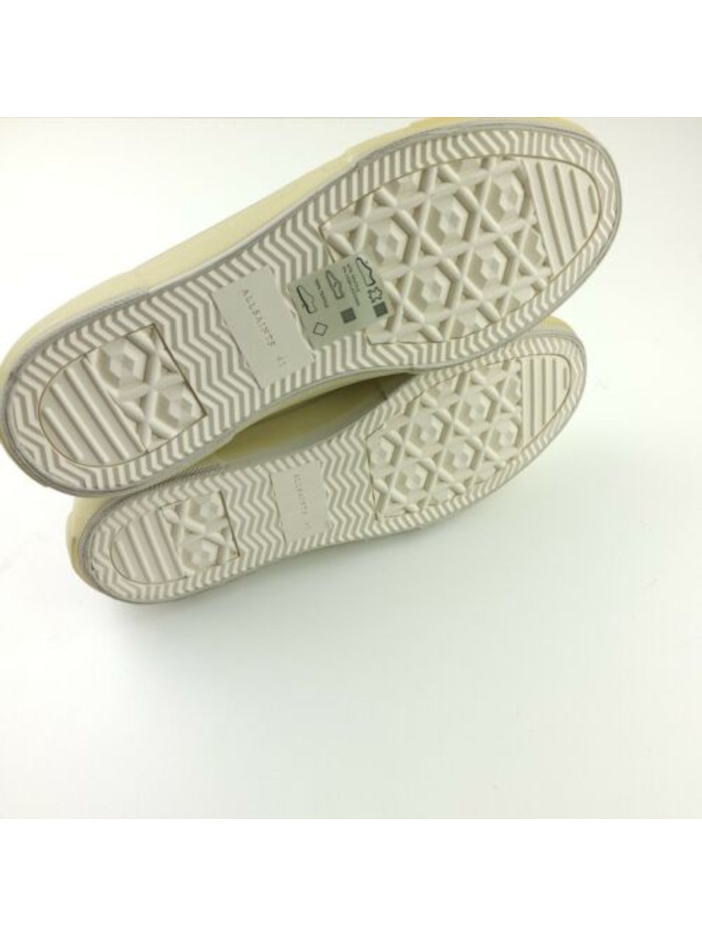 ALLSAINTS Mens White Jaxon Round Toe Platform Lace-Up Athletic Sneakers Shoes