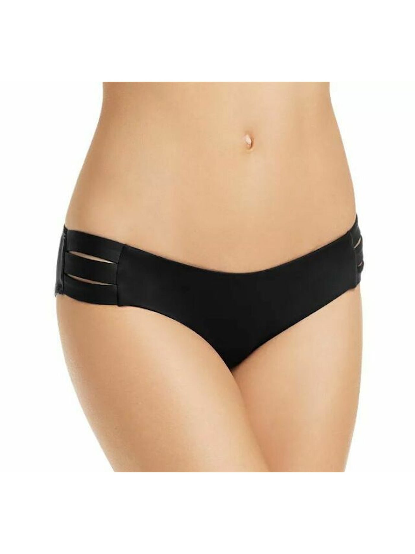 VITAMIN A Women's Black Low Rise Full Coverage Hipster Bikini Bottom S\6