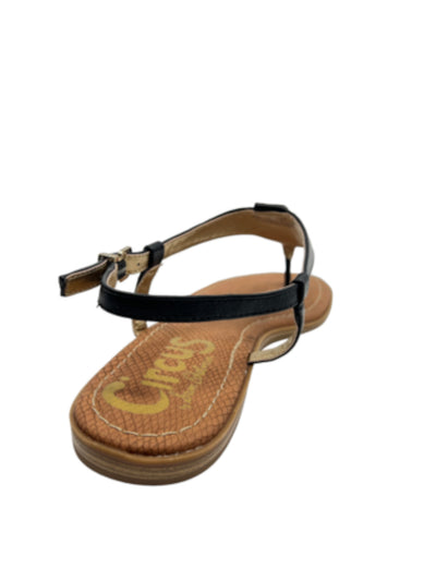 CIRCUS BY SAM EDELMAN Womens Black Padded Carolina Round Toe Buckle Thong Sandals 10 M