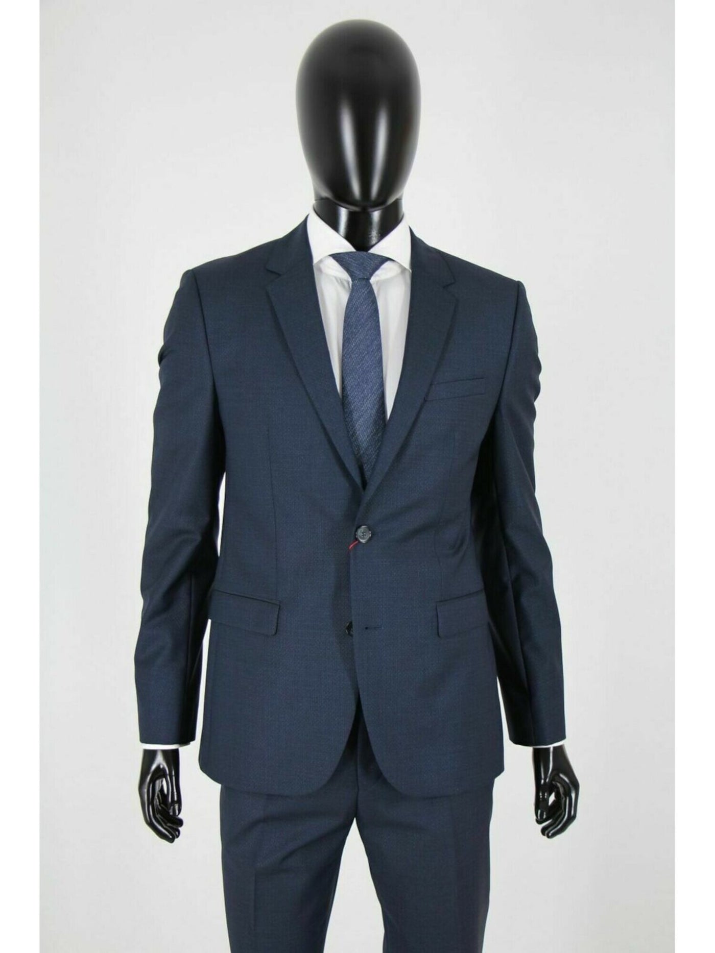 HUGO BOSS Mens Blue Single Breasted, Extra Slim Fit Wool Blend Suit Separate Blazer Jacket 36R