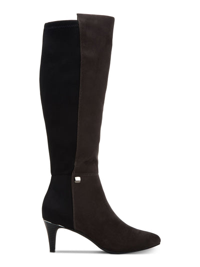 ALFANI Womens Black Arch Support Cushioned Hakuu Almond Toe Kitten Heel Zip-Up Heeled Boots M