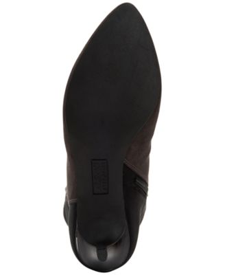 ALFANI Womens Black Arch Support Cushioned Hakuu Almond Toe Kitten Heel Zip-Up Heeled Boots M