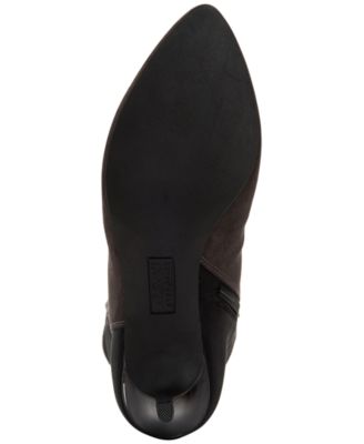 ALFANI Womens Black Arch Support Cushioned Hakuu Almond Toe Kitten Heel Zip-Up Dress Heeled Boots M