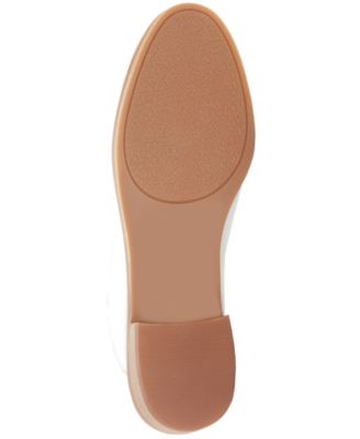 LUCKY BRAND Womens Beige Cut-Out Side Menswear-Inspired Cahill Round Toe Block Heel Slip On Flats Shoes M
