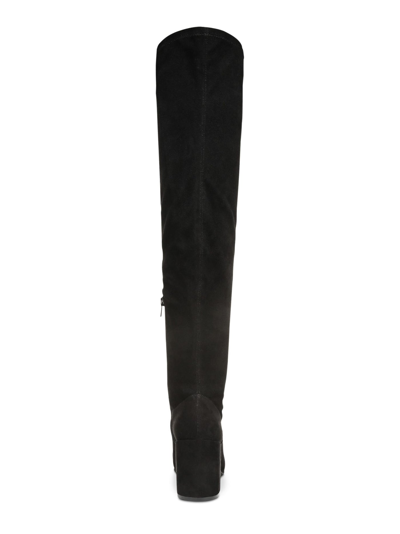 BAR III Womens Black Comfort Gabrie Round Toe Block Heel Zip-Up Heeled Boots 6 M