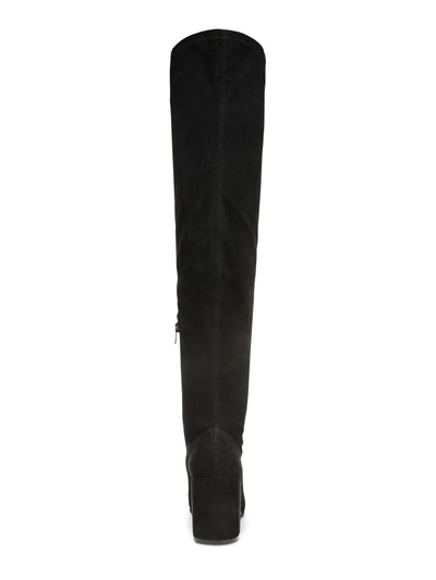 BAR III Womens Black Comfort Gabrie Round Toe Block Heel Zip-Up Heeled Boots 6 M