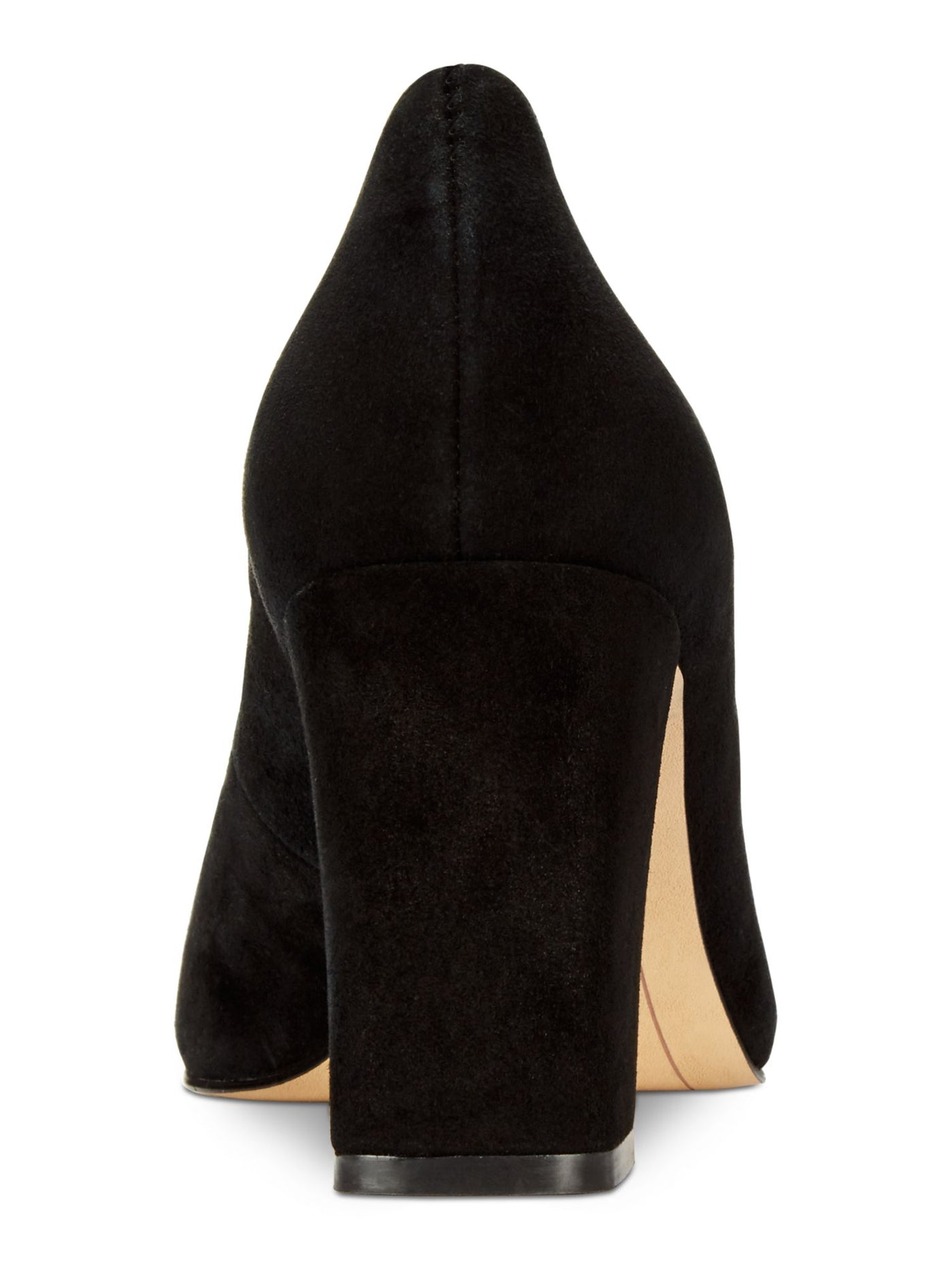 INC Womens Black Comfort Bahira Pointed Toe Block Heel Slip On Leather Dress Pumps Shoes 9 M
