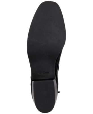 COLE HAAN Womens Black Adjustable Strap Etta Round Toe Block Heel Zip-Up Leather Booties B