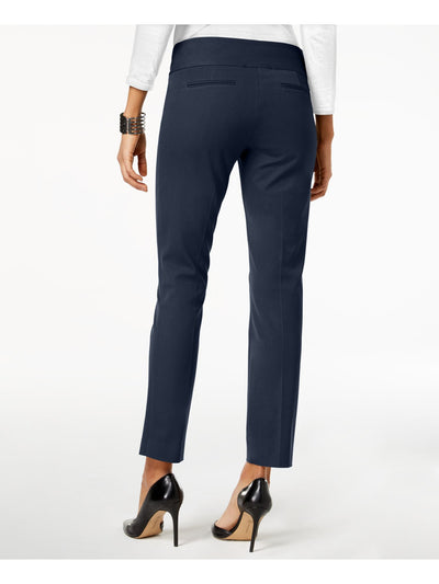 ALFANI Womens Black Textured Evening Straight leg Pants 4