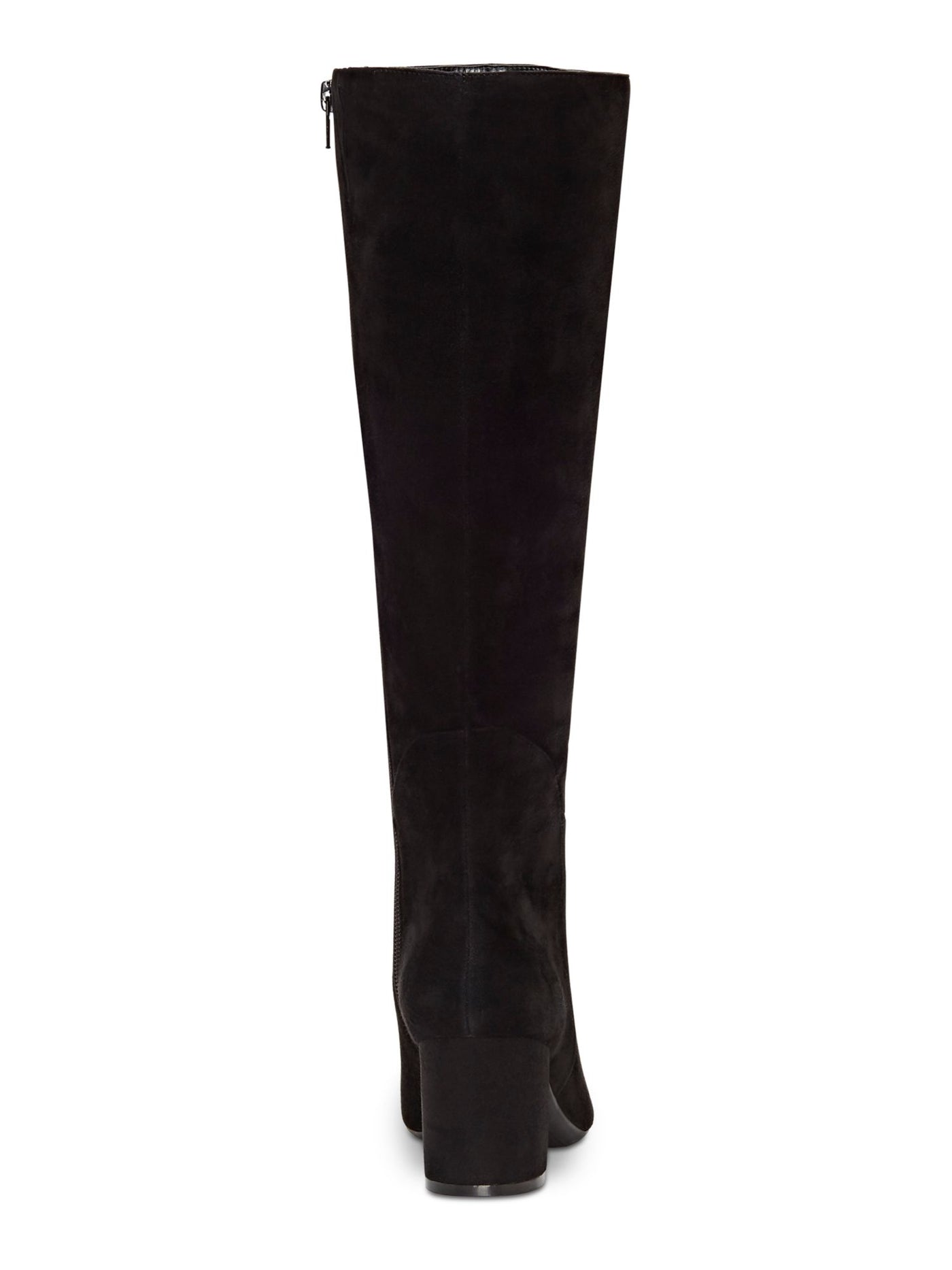 INC Womens Black Radella Round Toe Block Heel Zip-Up Leather Boots 5.5 M
