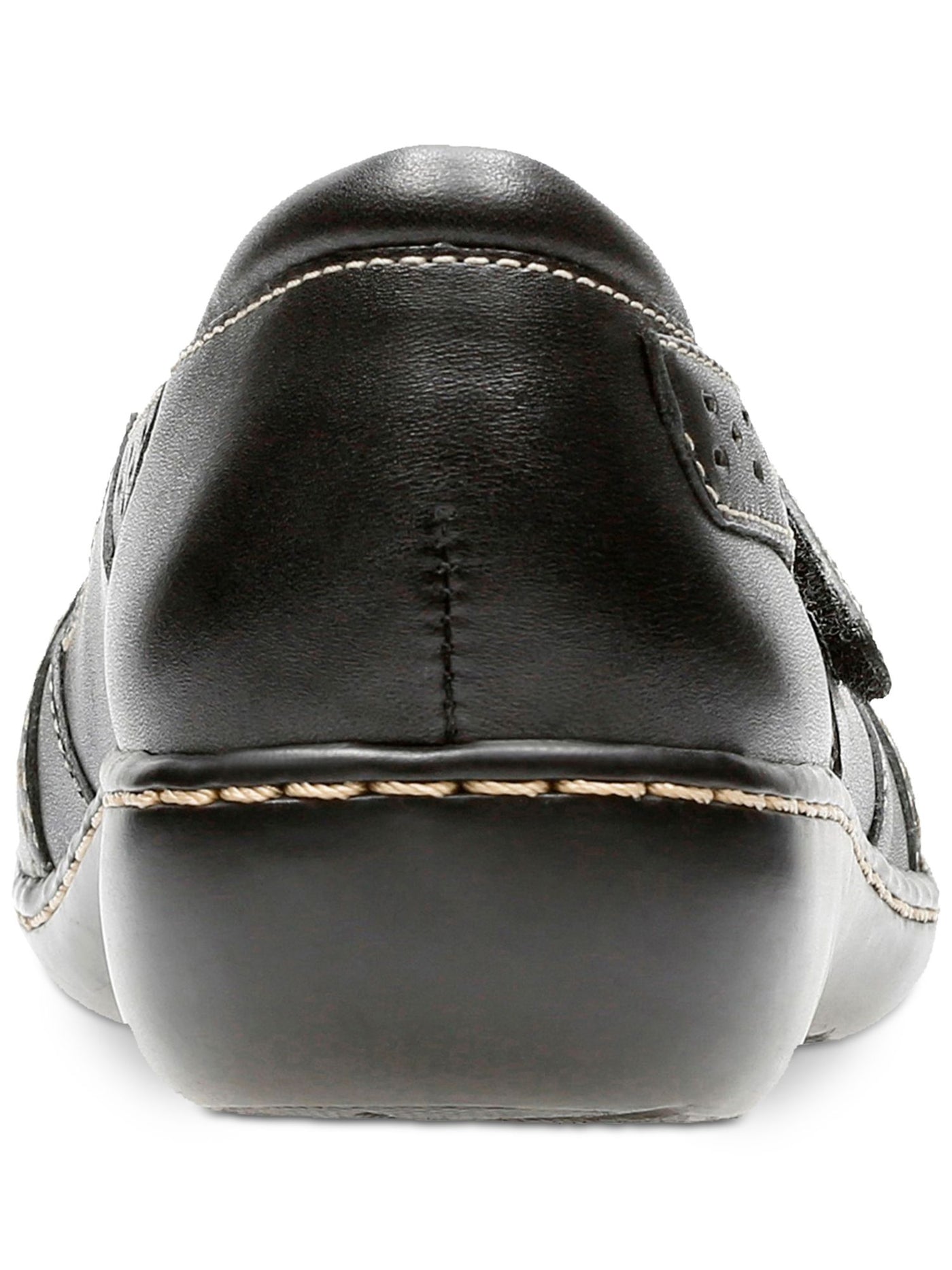 COLLECTION BY CLARKS Womens Black Cut Out Ashland Round Toe Leather Flats Shoes 9 N