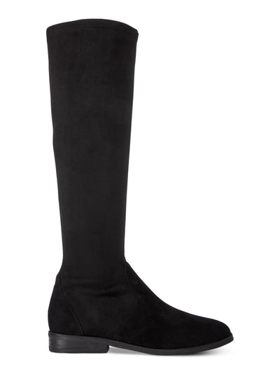 GENTLE SOULS KENNETH COLE Womens Black Cushioned Stretch Emma Round Toe Block Heel Zip-Up Riding Boot 8.5 M