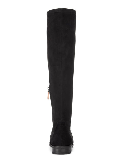 GENTLE SOULS KENNETH COLE Womens Black Cushioned Stretch Emma Round Toe Block Heel Zip-Up Riding Boot 8.5 M