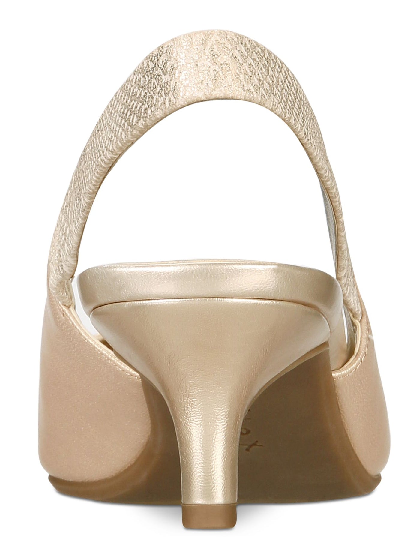 ANNE KLEIN Womens Gold Flex Gore Accent Comfort Aileen Pointed Toe Kitten Heel Slip On Pumps Shoes 6.5 M