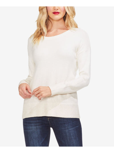 TWO BY VINCE CAMUTO Womens Beige Long Sleeve Crew Neck Sweater L