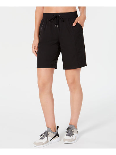 IDEOLOGY Womens Black Stretch Pocketed Elastic Drawstring Waistband Shorts S