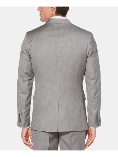 PERRY ELLIS Mens Gray Single Breasted, Herringbone Slim Fit Suit Separate Blazer Jacket 42R