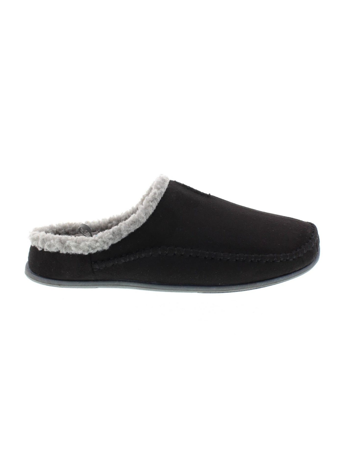 DEER STAGS SLIPPEROOZ Mens Black Padded Nordic Round Toe Slip On Slippers Shoes 7 W