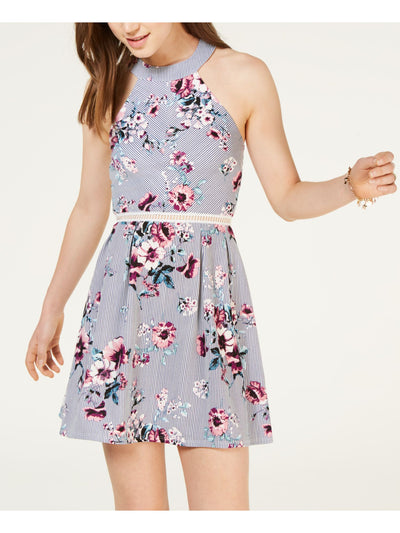 CRYSTAL DOLLS Womens White Sleeveless Short Fit + Flare Dress 13