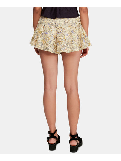FREE PEOPLE Womens Yellow Floral Shorts Size: 12