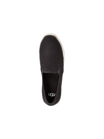 UGG Womens Black Contrast Detail Side Gore Knit Comfort Cushioned Bren Round Toe Platform Slip On Sneakers Shoes 5.5