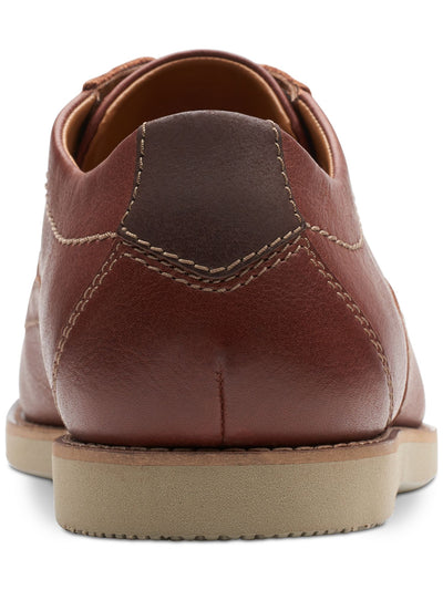 COLLECTION BY CLARKS Mens Brown Hidden Eyelets Padded Raharto Round Toe Lace-Up Leather Dress Oxford Shoes 11.5 M