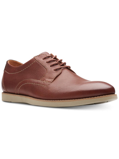 COLLECTION BY CLARKS Mens Brown Hidden Eyelets Padded Raharto Round Toe Lace-Up Leather Dress Oxford Shoes 11.5 M