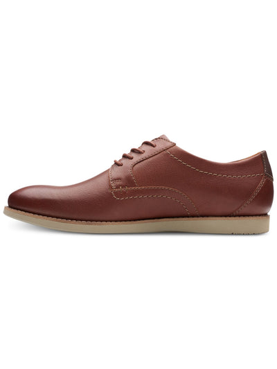 COLLECTION BY CLARKS Mens Brown Hidden Eyelets Padded Raharto Round Toe Lace-Up Leather Dress Oxford Shoes 11.5 M