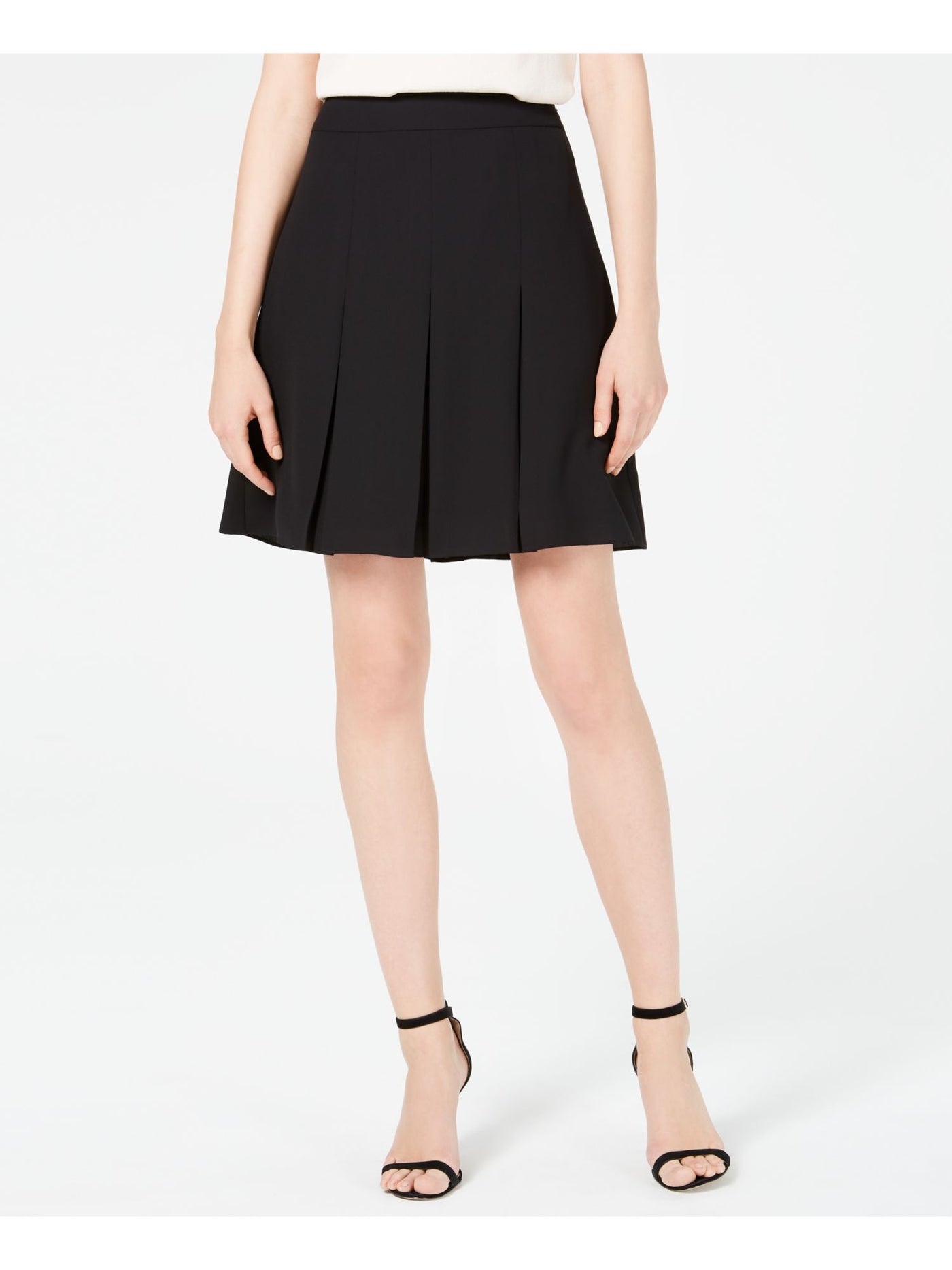 ANNE KLEIN Womens Black Mini Wear To Work A-Line Skirt 6