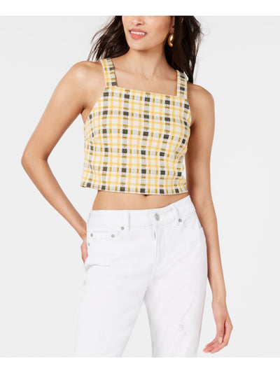 PROJECT 28 NYC Womens Sleeveless Square Neck Party Crop Top