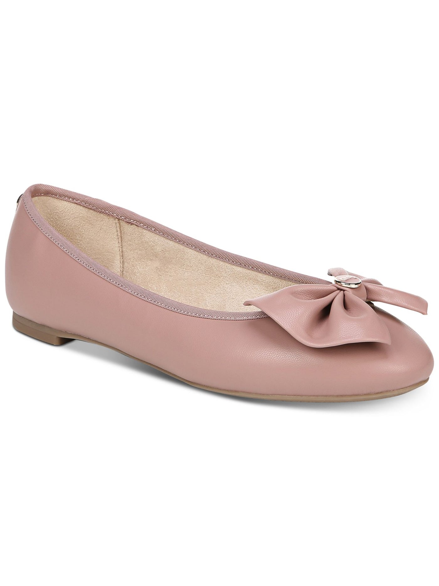 CIRCUS BY SAM EDELMAN Womens Pink Signature Hardware Bow Accent Cushioned Carmen Round Toe Slip On Flats 6.5 M